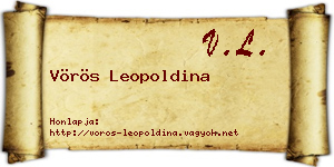 Vörös Leopoldina névjegykártya